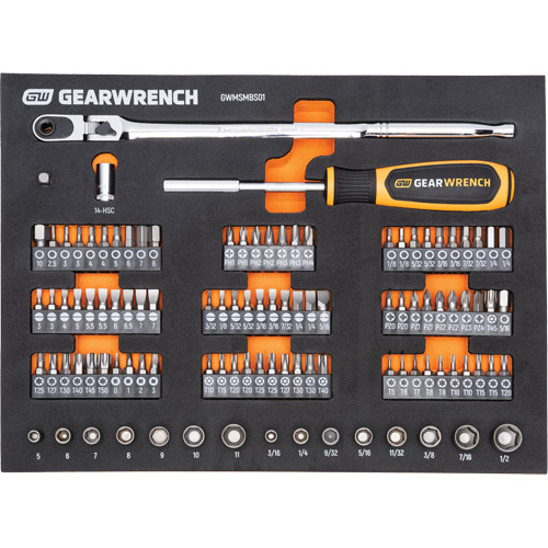 Mechanics Tool Set in Modular Foam Trays with Storage Unit, 194 Pieces Ottawa Fastener Supply