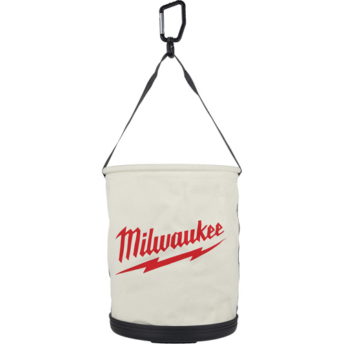 Utility Bucket Bag, 11-81/100" L x 11-81/100" W x 14-57/100" H, Polyester, White Ottawa Fastener Supply