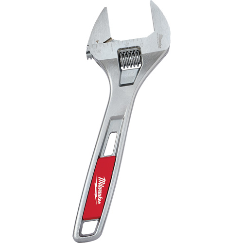 Wide Jaw Adjustable Wrench, 8" L, Chrome Ottawa Fastener Supply