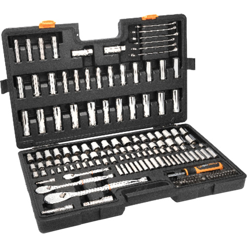 1/4", 3/8”, & 1/2" Drive 90T SAE/MM Mechanics Hand Tool Set Ottawa Fastener Supply