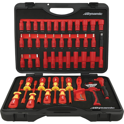 Insulated Socket & Tool Set, 44 Pcs Ottawa Fastener Supply