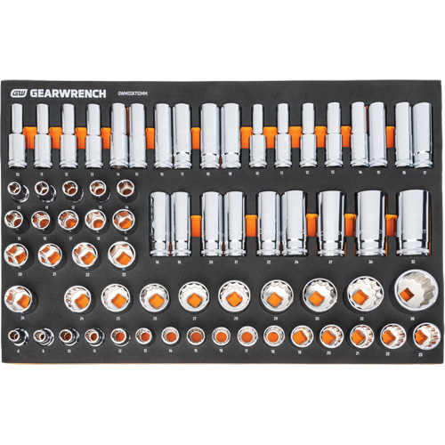 MEGAMOD Metric Mechanics Tool Set in Modular Foam Trays with Rolling Cabinet, 358 Pieces Ottawa Fastener Supply