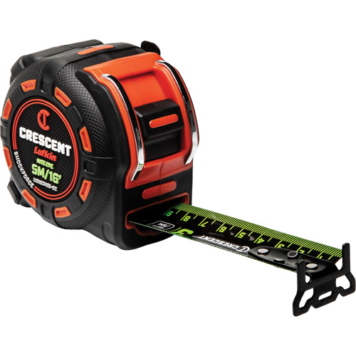 Shockforce NITE EYE Tape Measure, 1-1/4" x 16'/5 m, Metric/SAE Graduations Ottawa Fastener Supply