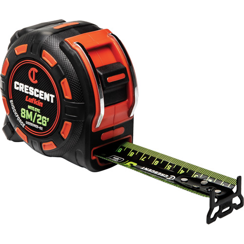 Shockforce NITE EYE Tape Measure, 1-1/4" x 25'/8 m, Metric/SAE Graduations Ottawa Fastener Supply