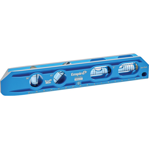 TRUE BLUE&reg; Die Cast Torpedo Level, 8" L, Aluminum, 4 Vials, Magnetic Ottawa Fastener Supply