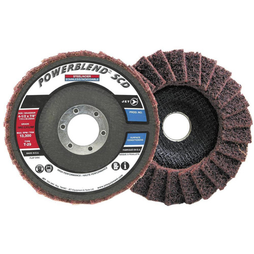 POWERBLEND SCD Surface Conditioning Flap Disc, 5" x 7/8", Type 29, Medium Grit Ottawa Fastener Supply