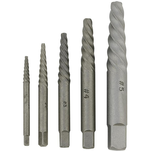 JSSE-5S Spiral-Type Screw Extractor Set, Alloy Steel Ottawa Fastener Supply