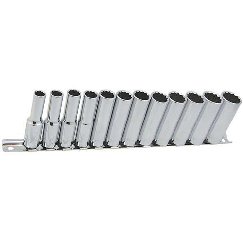 Jeu de douilles m&eacute;triques &agrave; 12 pans SS3812DM-12, 12 Mcx, Prise de 3/8", Profond Ottawa Fastener Supply