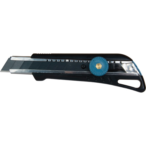 Couteau professionnel de 18 mm avec verrouillage &agrave; cliquet, Acier inoxydable, Robuste, Prise en Plastique Ottawa Fastener Supply