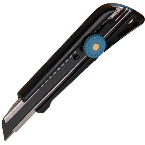 Couteau professionnel de 18 mm avec verrouillage &agrave; cliquet, Acier inoxydable, Robuste, Prise en Plastique Ottawa Fastener Supply