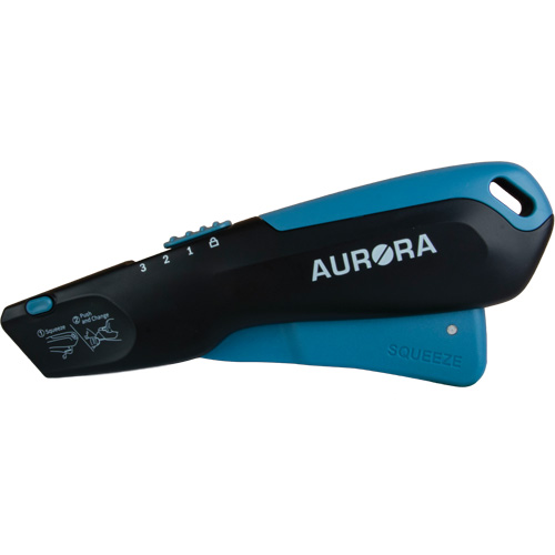 Retractable Safety Knife , Stainless Steel, Heavy-Duty, Plastic/Aluminum Handle Ottawa Fastener Supply