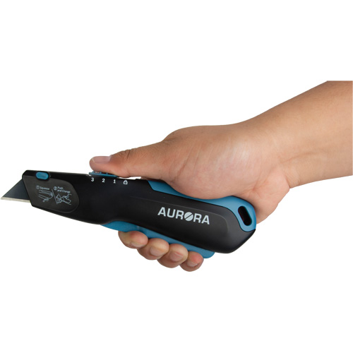 Retractable Safety Knife , Stainless Steel, Heavy-Duty, Plastic/Aluminum Handle Ottawa Fastener Supply