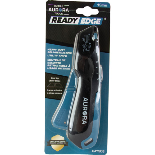 Retractable Safety Knife , Stainless Steel, Heavy-Duty, Plastic/Aluminum Handle Ottawa Fastener Supply