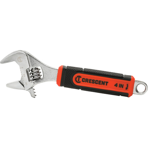Adjustable Wrench with Quick-Fit Jaw, 4" L, 9/16"/14 mm Max Width, Chrome Ottawa Fastener Supply
