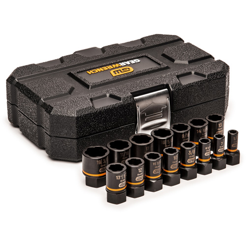 Bolt Biter Extraction Socket Set, 15 Pcs, Impact, 1/4"/3/8" Drive Size Ottawa Fastener Supply