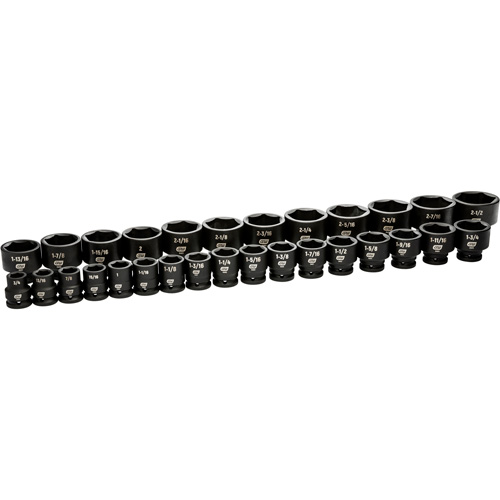 6 Point SAE Socket Set, 29 Pcs, Impact, 3/4" Drive Size Ottawa Fastener Supply