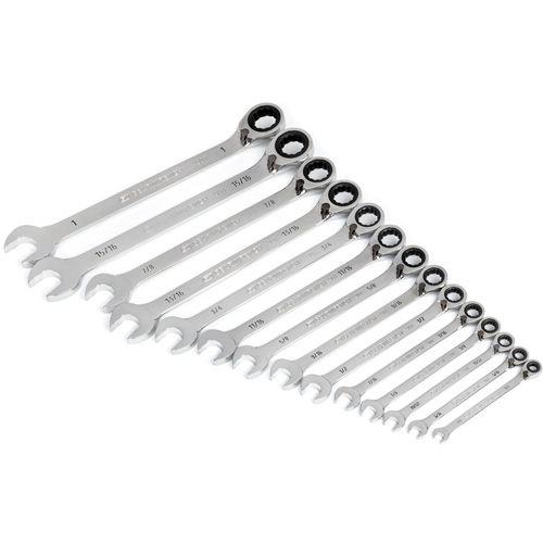 90-Tooth 12 Point SAE Reversible Ratcheting Wrench Set, Ratcheting Combination, 14 Pieces, Imperial Ottawa Fastener Supply