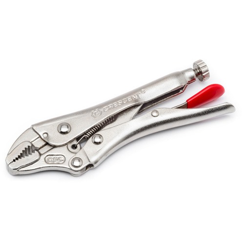 Locking Pliers with Wire Cutter, 7" Length, Curved Jaw Ottawa Fastener Supply