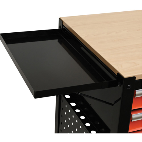 Chariot utilitaire, 4 tiroirs, Noir/Orange Ottawa Fastener Supply