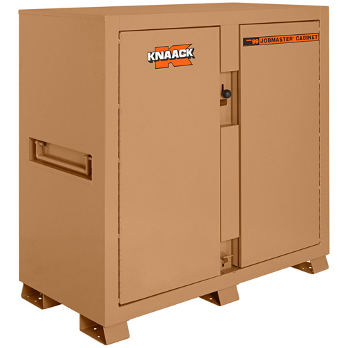 Model 99 Jobsite Cabinet with Double Doors & 2 Padlocks, Steel, 59.4 Cubic Feet, Tan Ottawa Fastener Supply