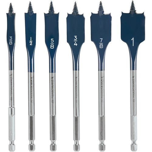 Daredevil&reg; Spade Bit Set, 6 Pieces Ottawa Fastener Supply