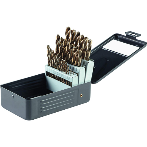 Jeu de forets en oxyde d'or, 29 morceaux, Acier rapide Ottawa Fastener Supply