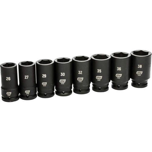 Jeu de douilles SAE &agrave; 6 pans, 8 Mcx, Chocs, Prise de 3/4", Profond Ottawa Fastener Supply