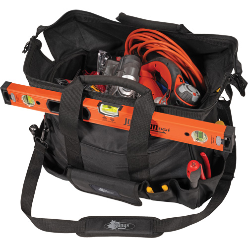 Sac &agrave; outils Phantom 18" pour entrepreneur, Polyester balistique, 25 pochettes, Noir Ottawa Fastener Supply