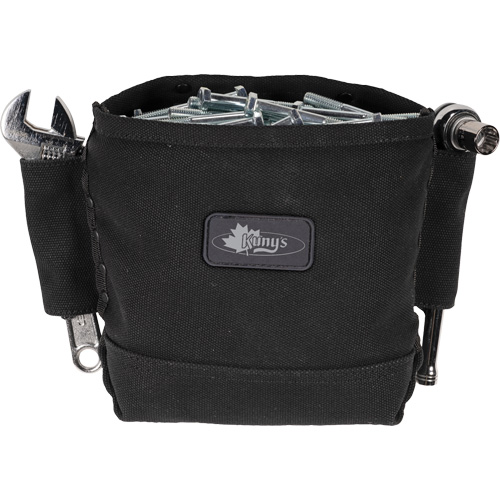 Phantom Collection Nut & Bolt Bag with 2 Sleeves, Canvas, 3 Pockets, Black Ottawa Fastener Supply
