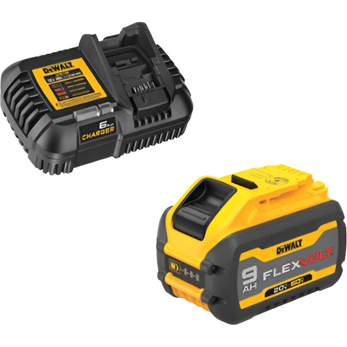 MAX FLEXVOLT Battery & Charger Kit, Lithium-Ion, 20 V/60 V, 9 Ah Ottawa Fastener Supply