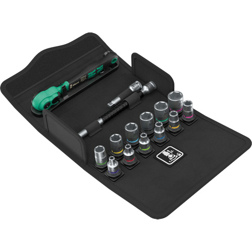 Jeu de cl&eacute; &agrave; cliquet SA 13 Zyklop Comfort avec levier dinversion, 15 Mcx, Prise de 1/4" Ottawa Fastener Supply