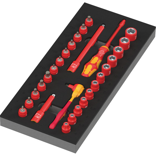 Insert en mousse pour jeu avec cliquet 8007 A VDE Zyklop VDE 1, 1000 V, 30 M Ottawa Fastener Supply