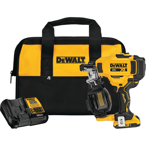 15° Cordless Coil Roofing Nailer Kit, 20 V, Lithium-Ion Ottawa Fastener Supply