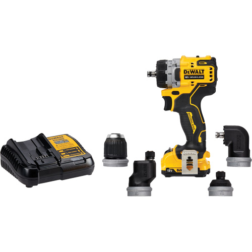 Ensemble perceuse/visseuse sans fil et sans balai XTREME 5-en-1, Lithium-ion, 12 V, Mandrin 3/8" Ottawa Fastener Supply