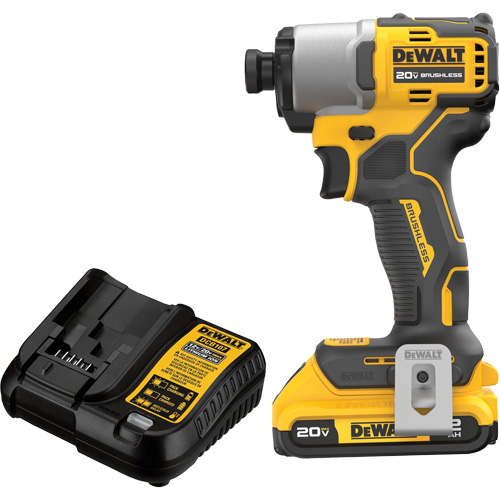 Ensemble de tournevis &agrave; chocs sans fil et sans balai, 1/4", 1700 lb-po Couple max., 20 V, Lithium-ion Ottawa Fastener Supply