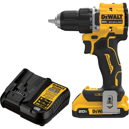 Ensemble visseuse-perceuse sans fil et sans balai ATOMIC COMPACT SERIES, Lithium-ion, 20 V, Mandrin 1/2" Ottawa Fastener Supply