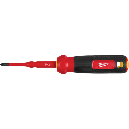 2-in-1 1000V Insulated Flip Shank Multi-Bit Screwdriver, 8-4/5" L, Cushion Grip Handle Ottawa Fastener Supply