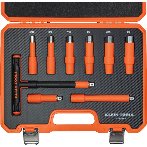 Insulated T-Handle & Hex Bit Set with Case, 1000 V, 9 Pcs Ottawa Fastener Supply