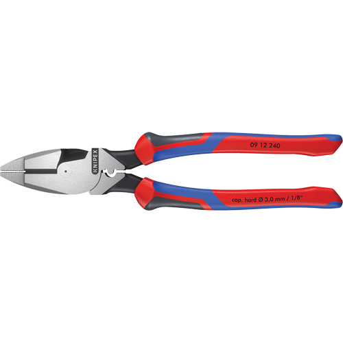 High Leverage Lineman's Pliers New England with Fish Tape Puller, Crimper & KNIPEXTEND Handle Ottawa Fastener Supply
