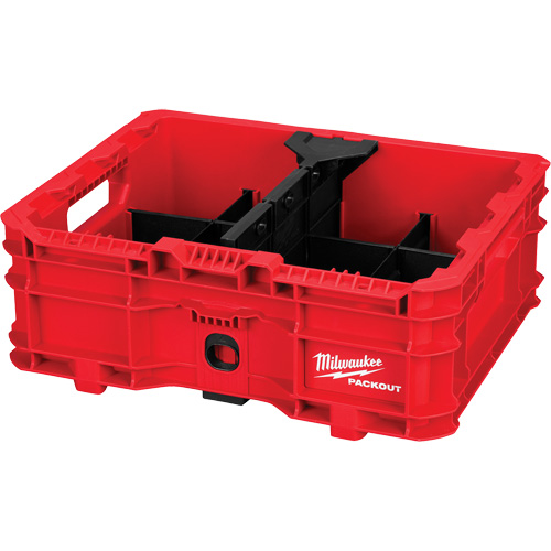 Bac &agrave; profil bas PACKOUT, 15" x 18-5/8" x 6-5/8", Noir/Rouge Ottawa Fastener Supply