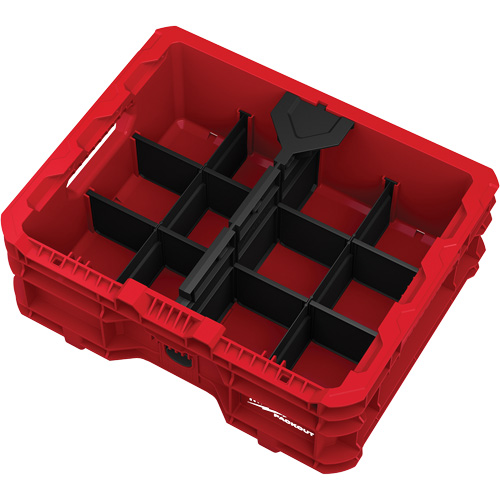 Bac &agrave; profil bas PACKOUT, 15" x 18-5/8" x 6-5/8", Noir/Rouge Ottawa Fastener Supply