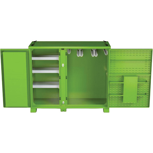 Ventilated Onsite PPE Storage Cabinet, Steel, High-Visibility Lime Green Ottawa Fastener Supply