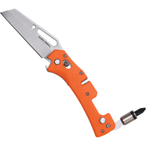 Couteau de poche d'&eacute;lectricien avec tournevis, 2-99/100" lame, lame en Acier inoxydable, poign&eacute;e en Plastique Ottawa Fastener Supply