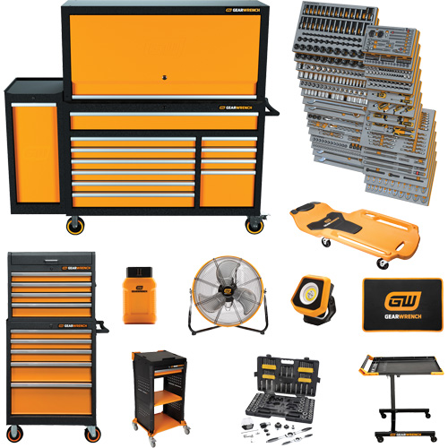 MEGAMOD Master Mechanics Tool Set in Premium Modular Foam Trays with Tool Storage & Shop Equipment, 1331 Pieces Ottawa Fastener Supply