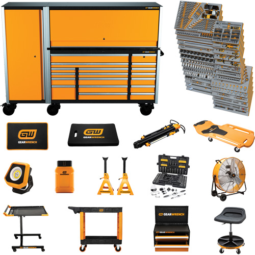 MEGAMOD Mechanics Tool Set in Premium Modular Foam Trays with Tool Storage & Shop Equipment, 1629 Pieces Ottawa Fastener Supply