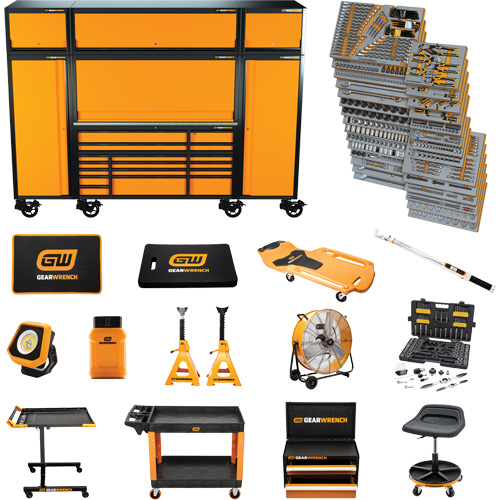 MEGAMOD Mechanics Tool Set in Premium Modular Foam Trays with Tool Storage & Shop Equipment, 1858 Pieces Ottawa Fastener Supply