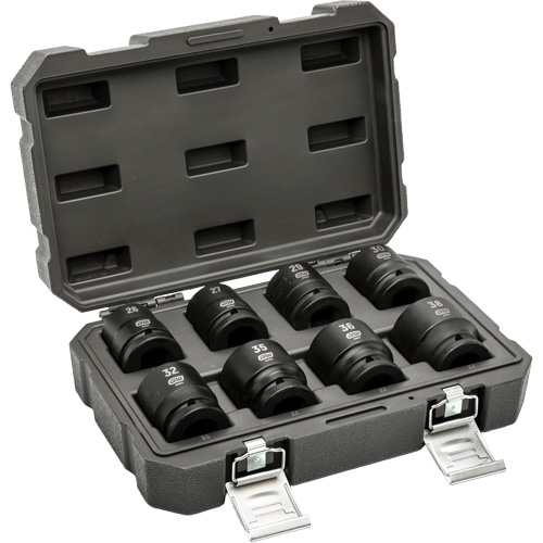 Jeu de douilles m&eacute;triques &agrave; 6 pans, 8 Mcx, Chocs, Prise de 3/4" Ottawa Fastener Supply