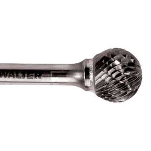Double Cut Ball Nose Burr, SD-5, 1/2" Dia., 1/4" Shank, 7/16" Depth of Cut Ottawa Fastener Supply