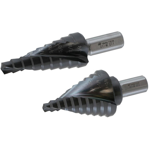 Multi-Step Drill Bit, 1/4" - 1-3/8" , 1/8" Increments, High Speed Steel Ottawa Fastener Supply