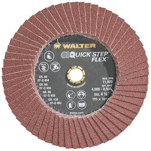 QUICK-STEP FLEX Flap Disc, 4-1/2" x Type 29, 80 Grit, Aluminum Oxide Ottawa Fastener Supply